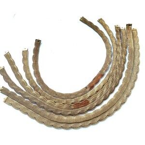 Vintage Scalloped Mesh Necklace Lot 18" Steampunk Jewelry Supplies 6 Pcs Crafts